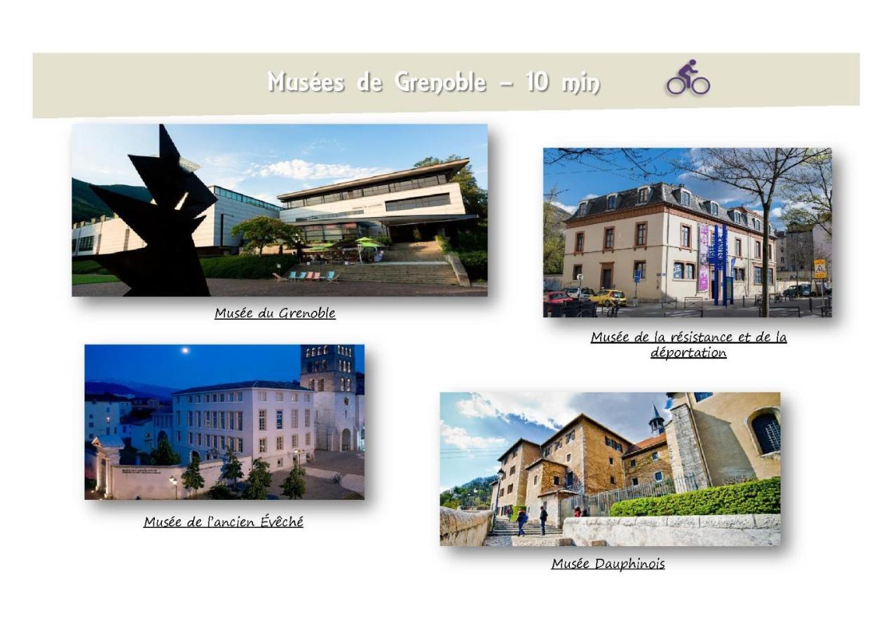 Le 62 - Spacieux T2 Avec Jardin, Parking & Tramway Grenoble Exterior photo