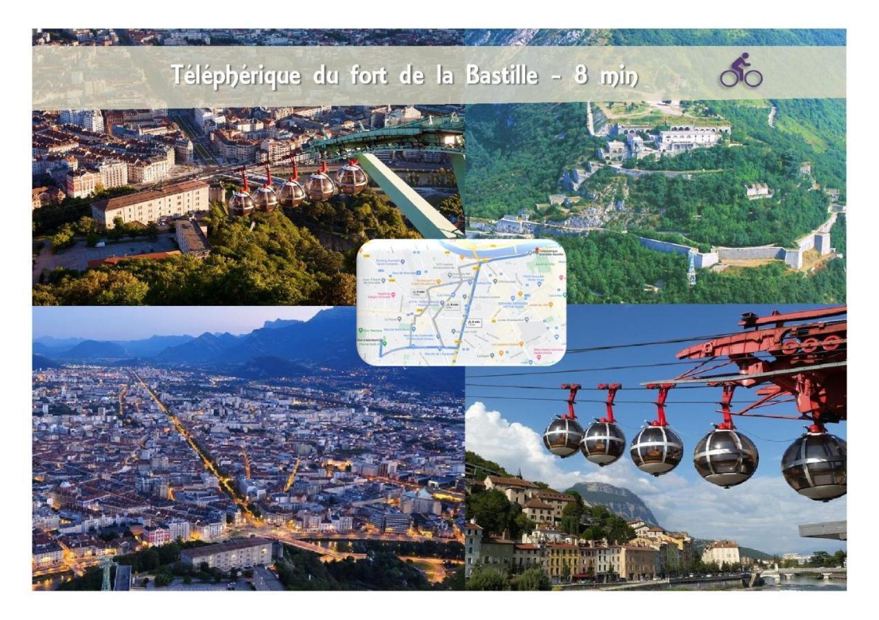 Le 62 - Spacieux T2 Avec Jardin, Parking & Tramway Grenoble Exterior photo